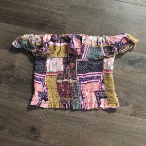 Patch work tube top